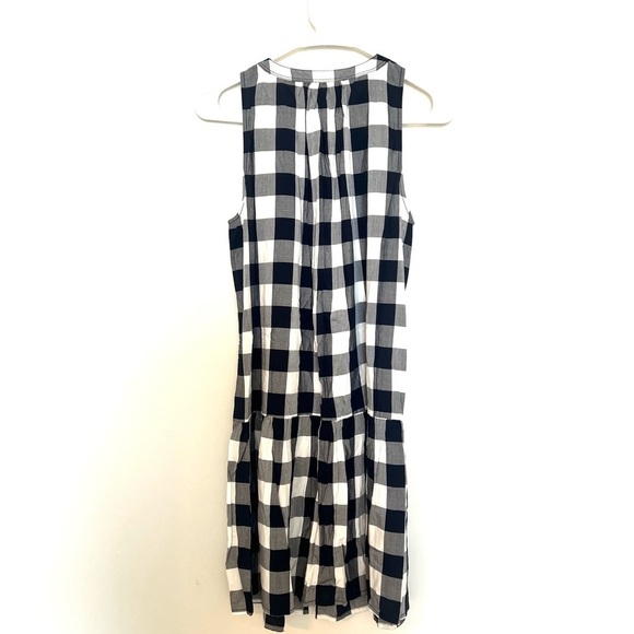 2/$30 Loft - Black White Gingham Sleeveless Mini Dress Size S - Picture 7 of 9